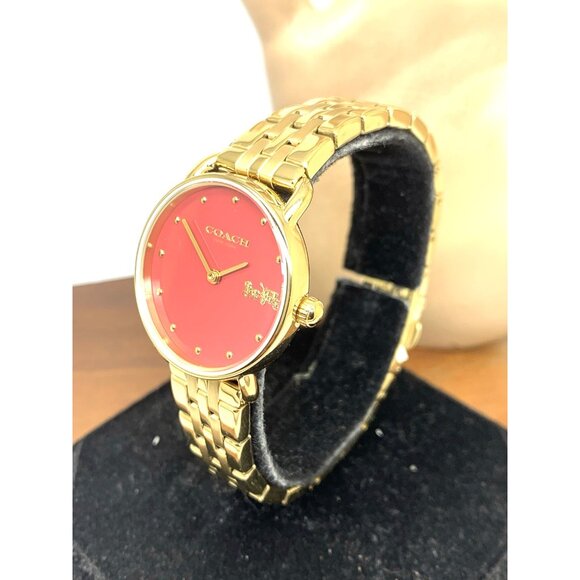 Coach Women\'s Watch 14504445 Elliot Quartz Red Dial Gold Stainless Steel 28mm main image 9